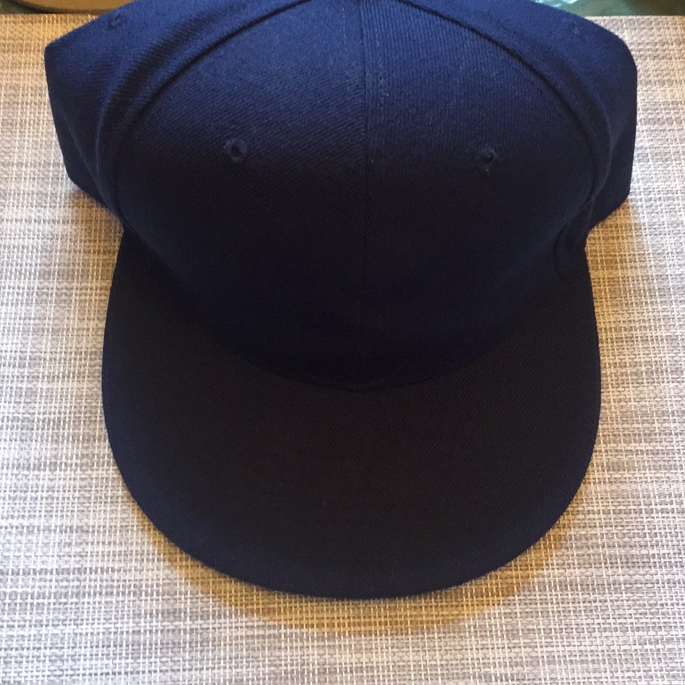 Mens fitted hat Blue and Tan